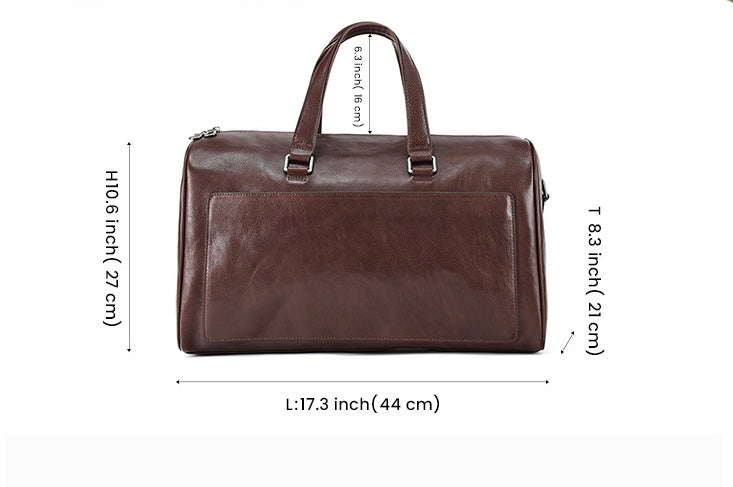 Premium Full-Grain Leather Business Briefcase | Spacious & Stylish Travel Bag