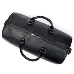 Top-Grain Leather Travel Bag - Separate Shoe Compartment, Versatile Shoulder & Handheld Luggage Bag