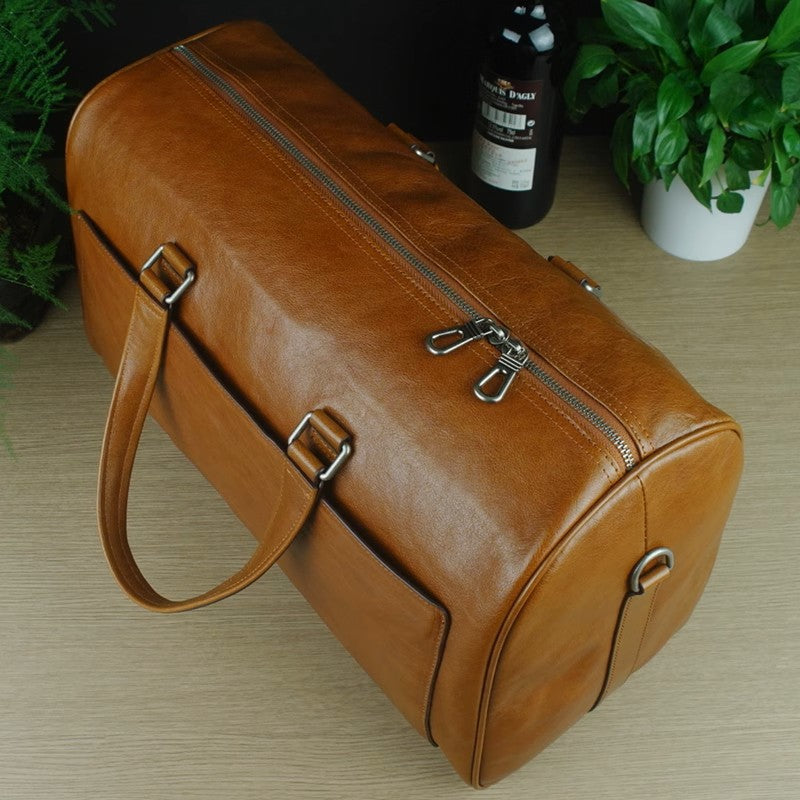 Premium Full-Grain Leather Business Briefcase | Spacious & Stylish Travel Bag