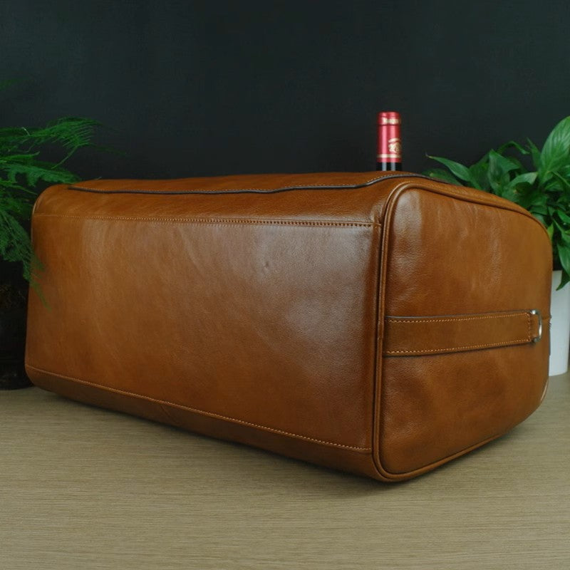 Premium Full-Grain Leather Business Briefcase | Spacious & Stylish Travel Bag