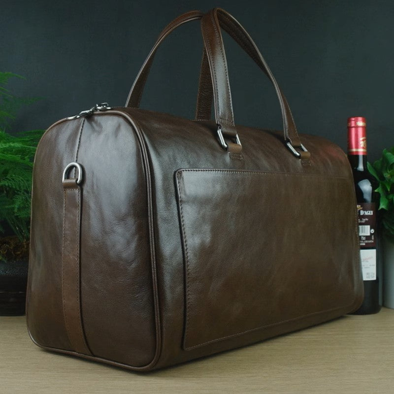 Premium Full-Grain Leather Business Briefcase | Spacious & Stylish Travel Bag